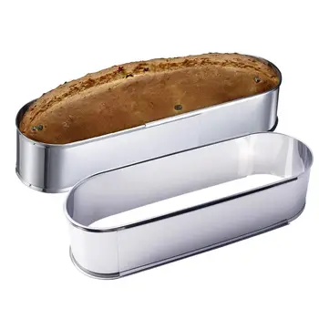 1Pc Nerjaveče Jeklo, Kovine Non-stick Ovalne Mousse Obroč za Torte, Sladice DIY Podaljša Torto Plesni Kuhinja Bakeware