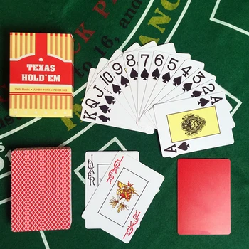 2 kompleta/Veliko Baccarat Texas Hold ' em Plastične Igralne Karte Nepremočljiva so odporni na Obrabo, Drgnjenje Kart za Poker Igre 2.48*3.46 Palčni Kartico