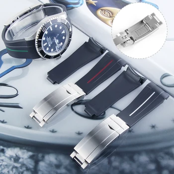 20 mm Vlogo Posebne Gume Watch Trak Glidelock za Podmornice GMT Zapestnica Watchband Ostrig Flex Explorer Fit 16*9 mm Sponke Orodja