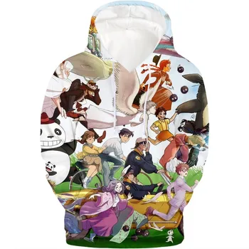 2019 Totoro 3d Hoodies Animacija Majica Jeseni, Pozimi Moške Dolgimi Rokavi, Puloverji Trenirko Plus Velikost Moda 3D Oblačila