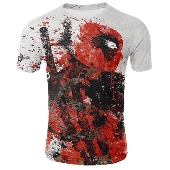 2020 Deadpool 3d tiskanih moška t-shirt moda casual men ' s kratkimi rokavi