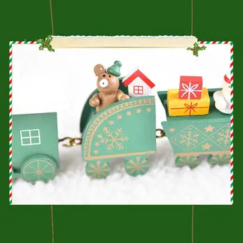 2020 Mini Lesene Božični Vlak Nastavite Okraski Za Božično Darilo Vlak Določa Leseni Vlak Model Vozila, Novo Leto, Božič Igrače Za Otroke