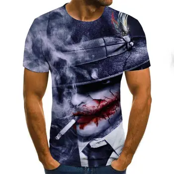 2020 Moške Grozo T-shirt Modi Nove Poletne Moške Kratke Rokav Priložnostne 3D Rock T-shirt za Moške in Ženske Vrhovi