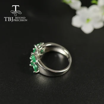 2020 Naravnih Smaragdni Prstan plemenitih gemstone, zelena zambija smaragdno nakita 925 sterling srebro fine nakit za ženske najboljše darilo