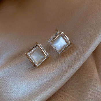 2020 nove luksuzne mačje oko kvadratnih ženski Uhani za ženske modni nakit Božično zabavo stud Uhani dekle je Nenavadno uhani