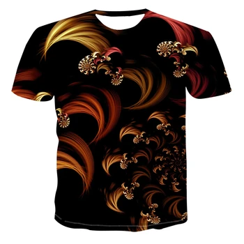2020 Nove majice Poletje Rokav Luksuzni Moških Oblačil Hip Hop Vrhovi Moda Priložnostne majice Poletje Moda 3D Tiskanje