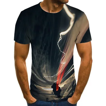 2020 novi dirkač graphic T-shirt 3D punk stil moška T-shirt poletje moda vrhovi motocikel T-shirt za moške plus velikost ulične