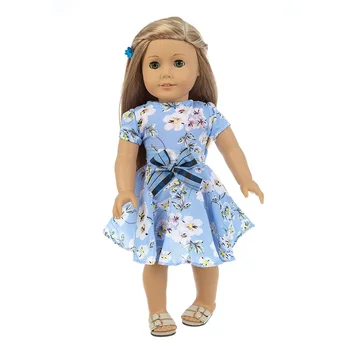 2020 Novo Modro dressFit za American Dekle Lutka Obleko 18-palčna Lutka Božič Dekle Darilo(samo prodajajo oblačila)