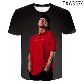 2020 Novo Poletje Eminem 3D Majice Casual Moški, Ženske, Otroci in Modnih Kratek Rokav Fant, dekle, Otroci, ki so Natisnjeni T-majice, Vrhovi Tee