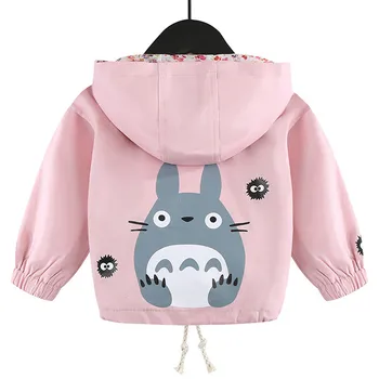 2020 Otroci Suknjič Dekleta Plašč Baby Girl Obleke Risanka Totoro Natisnjeni Otroci Oblačila Vrhnja Oblačila Novorojenčka Fantje Windbreaker Suknjič