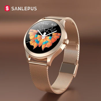 2020 SANLEPUS Stilsko Ženske je Pametno Gledati Luksuzni Vodoodporni ročno uro iz Nerjavečega Jekla Priložnostne Dekleta Smartwatch Za Android iOS