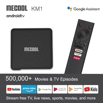 2020 TV Box Mecool KM1 ATV Google Certifikatom Android 10.0 4 GB, 64 GB Amlogic S905X3 Androidtv Prime Video 4K Dvojno Wifi Set Top Box