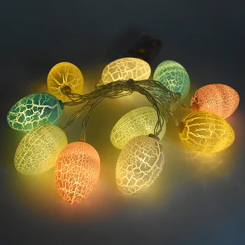 2020 Velikonočni Okraski za 1,6 m, LED Luči Niz Jajca Oblikovane luči Dekor za veliko Noč Stranka Potrebščine za veliko Noč Domov Garland Dekoracijo