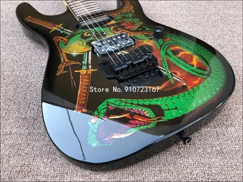 2020 Visoke kakovosti električna kitara,6 string električna kitara,Mahagoni telo S Črno barvo električna kitara,brezplačna dostava