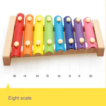 2020 Vroče 8-Opomba Glasbeni Instrument Igrača Lesen Okvir Slog Xylophone Otroci Otroški Glasbeni Smešno Igrače Xylophone Baby Izobraževalne Da