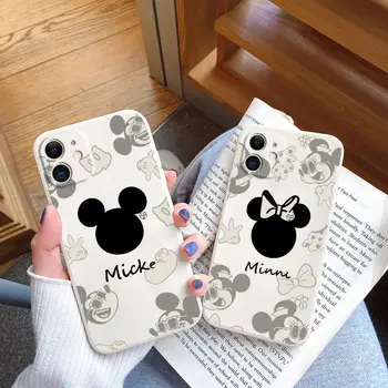 2021 Disney Mickey Mouse Minne Risanka Primeru Telefon za iPhone 7 plus Xr Xs max 11/12pro Max Mehko TPU Zadnji Pokrovček