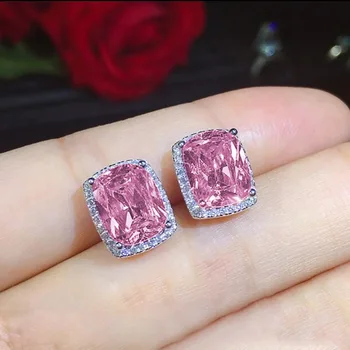 2021 nove luksuzne Roza barve princesa lady uhani za ženske, obletnice, darila nakit trgovini E5983-ROZA
