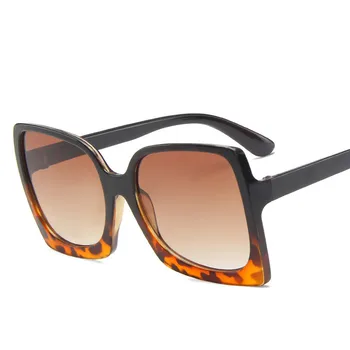 2021 Nove Nad Velikim Ženske Retro sončna Očala Kvadratni Plastični sončna Očala Okvir Moda Gradient Očala Leče UV400 Za Moške