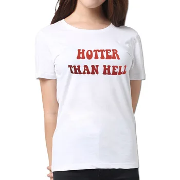 2021 Novo Poletje Moda bolj vroča Kot Pekel Tshirts za Ženske Pismo Natisnjeno Roza Majica harajuku ženska T-shirt Camisas