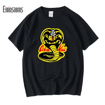 2021 Novo Tajski Strupenjača Cobra Kai T Shirt Čistega Bombaža Crewneck Priložnostne Vrhovi Tees Smešno T-Shirt Bombažne Tkanine, Modna Oblačila