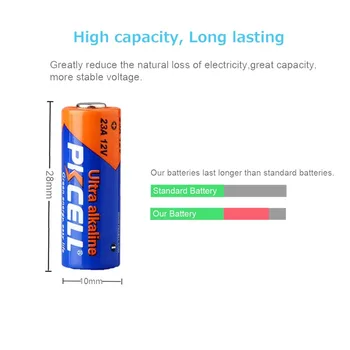 24pcs/veliko PKCELL 12V A23 23A E23A MN21 Ultra Alkalna baterija baterije Za RC nadzor daljinski Alarm
