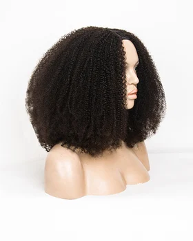 250% densité Afro crépus bouclés U partie perruques perruques de cheveux humains pour les femmes noires 4B 4C Upart