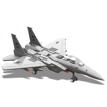 270pcs J-15 Eagle Borec Morden Vojske Warcraft Vojaške Warplane Letalo WW2 JX005 Nastavite DIY 3D Modeli gradnikov Igrače Za Fante
