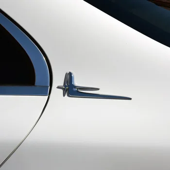 2Pcs 3D Kovinski Avto Nalepke Razširjena Izdaja Krilo Star Slog Luksuzni Emblem Značko Za Mercedes Benz AMG W204 W212 W218