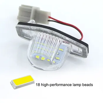2pcs Bela 18SMD LED Številko registrske Tablice Žarnice Za Honda Jazz Fit CR-V, FR-V Odyssey Tok Vpogled 12V