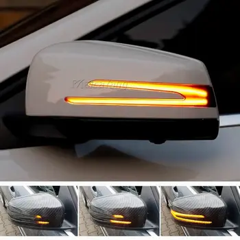 2pcs Dinamičen Zavoj Signal, LED Luči Strani Ogledalo Indikator Za Mercedes Benz W204 CLA A B C E S GLA GLK CLS Razred W176 W212