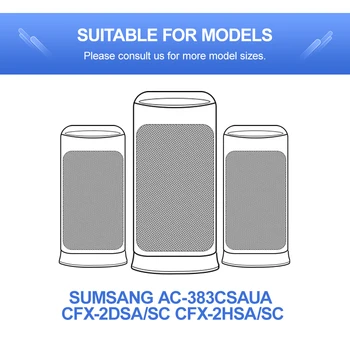2pcs oglje zraka čistilec filtra in hepa filter za Samsung AC-383CSAUA CFX-2DSA/SC CFX-2HSA/SC