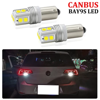 2x CANBUS Napak Svetle Bele 10-SMD BAY9S H21W LED Žarnice Za Volkswagen VW Golf MK7 GTD GTI R LED Povratne Svetlobe