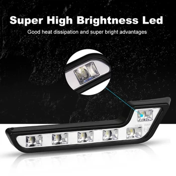 2x DRL LED Dnevnih Luči za Avtomobile Auto vodoodporna LED Vozne Luči za Meglo Avto Styling 12V