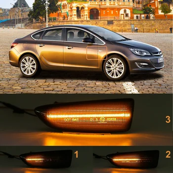 2x Dynamic LED Strani Marker Luči, ki Teče Vključite Opozorilne Luči Strani Repetitorja luči Za Opel Za Vauxhall Astra J K Zafiri C Insignia