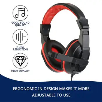 3,5 mm Jack Nastavljiv Igre Gaming Slušalke Stereo Z Mikrofoni Slušalke Hrupa-preklic Slušalke