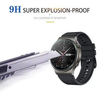 3 Paket za HUAWEI Watch GT 2 Pro Smartwatch Kaljeno Steklo Full Screen Protector 9H Anti-Scratch/Razbila Zaščitno Steklo Film