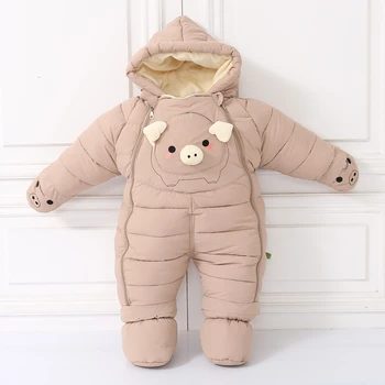 -30 stopinj 2020 Novo rojen dekle zimska oblačila baby obrabe fant smučarski kombinezon lepe tele dojenčka sneg suknjič zgostitev jumpsuit otroci plašč