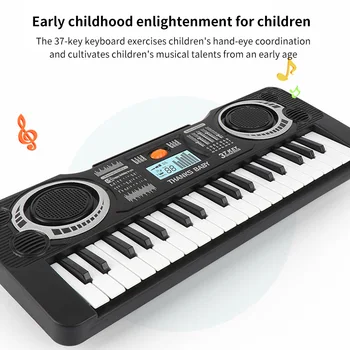 37 Tipk Digitalne Glasbe Elektronski Tipkovnici Odbor Električni Klavir Otrok Elektronski Klavir Glasbila, Glasbeno Učenje Igrače