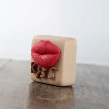 3D Milo Plesni Kvadratnih Poljub Seksi Ustnice Silikonski Kalupi Ročno Valentinovo Darilo Orodje