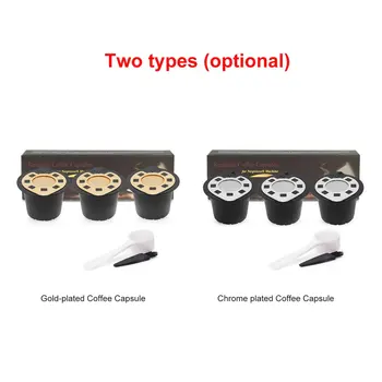 3PCS Večkratno uporabo Aparat Kapsule Pod Filter Dripper Tamper iz Nerjavečega jekla Združljiv z Nespresso U aparat za Kavo