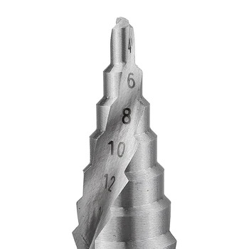 4-16.5 mm HSS Korak Drill Bit hitroreznega Jekla Trikotni Ročaj Spirala Groove Korak Drill Bit