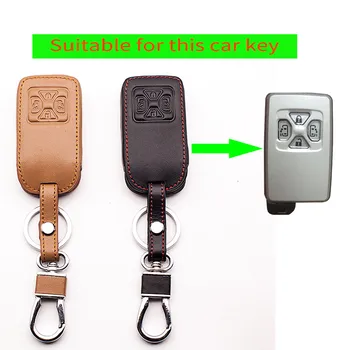 4 Gumbe brez ključa za Daljinsko Smart Usnjena torbica Za Toyota Prejšnji Prius Smart Primeru Zaščitnik Ključa Imetnika Vrečko avtomobilske ključe dodatki