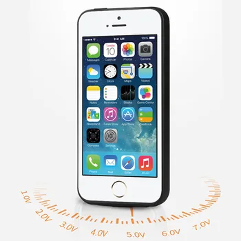 4000 Mah Za iPhone 5 Baterije Primeru silikagel Ultra-Tanek Pametni Polnilnik Primeru Moč Banke Za Iphone 5 5S Se Baterija Primeru