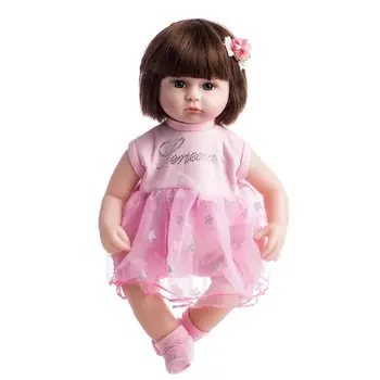 42cm Visoko Kakovostnega Silikona Veren Prerojeni Baby Doll Otroci Spremljevalec Slika Igrača Za Dekleta, Polnjene Bebe Lutka