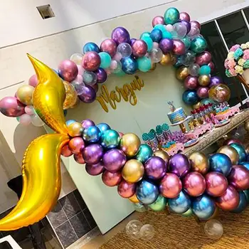 44pcs/set DIY morska deklica Rep Balon Garland Nastavite Latex Balon Arch Komplet orodij za Sirena Party Poroko Baby Tuš Rojstni dan