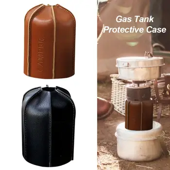450/230 g Plina Tank Zaščitna Primeru Plinskega Rezervoarja Zaščitna Primeru Goriva v Valj Usnje Vreča za Shranjevanje Trajne Zunanji Taborjenje Skladiščenje Plina,