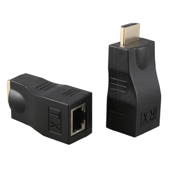 4K 3D HDMI 1.4 30 M Extender za RJ45 Nad Cat 5e/6 Omrežje LAN Ethernet Adapter