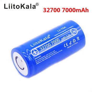 4pcs LiitoKala lii-70A 3.2 V 32700 6500mAh LiFePO4 Baterije 35A Neprekinjeno Odvajanje Največ 55A Visoko zmogljiva baterija 7000 32700