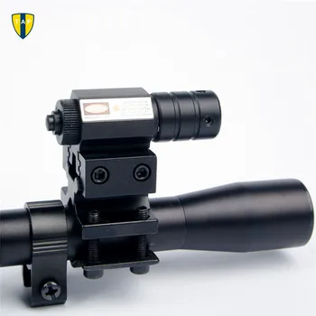 4x20 Zračno Puško Puška Optika Področje Caza Taktično Riflescope +20 mm Železniškega Nosilci +Red Dot Laser Pogled Za Airsoft, Lov Dobave