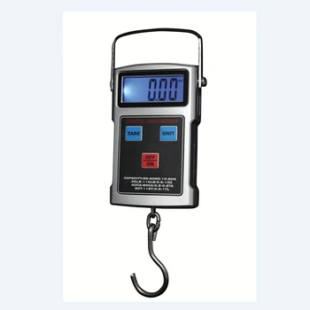 50 kg 110 LB Digitalni LCD Ribolov Kavelj Obsega Elektronskih Potovalne Prtljage Žerjav Lestvice Termometer Ura Trak Visi Teža Bilance